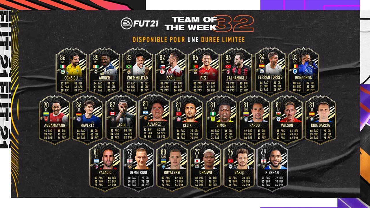 FIFA 21 dévoile la Team Of The Week numéro 32