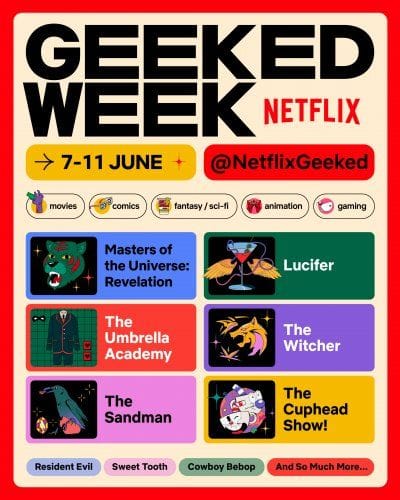 MAJ Netflix Geeked Week : bientôt des annonces pour The Witcher saison 2, The Cuphead Show!, Cowboy Bebop, Resident Evil...