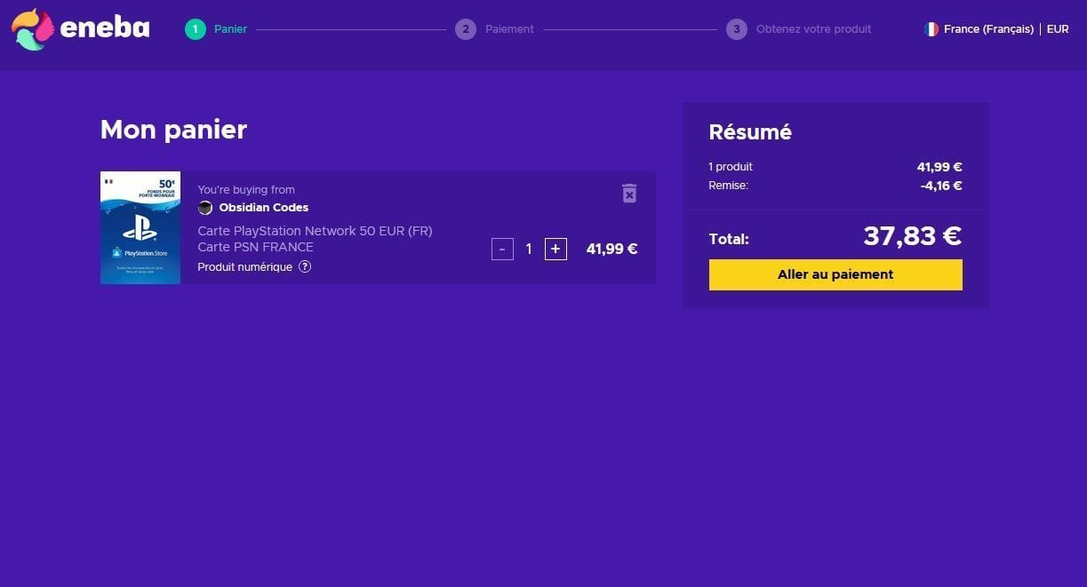 [RAPPEL] Bon Plan : Carte PSN de 50 euros pour..... 40,49 grâce à un code promo (ou 37,83 euros si votre compte Eneba contient de l'argent) !