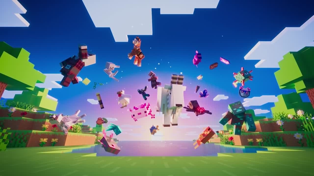 Bande-annonce Minecraft : Des axolotls, des calmars luisants et de nouveaux blocs apparaissent ! - jeuxvideo.com