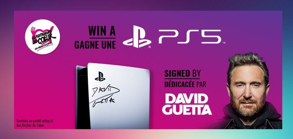 Tombola pour les Restos du Coeur : une console PS5 dédicacée par David Guetta à gagner