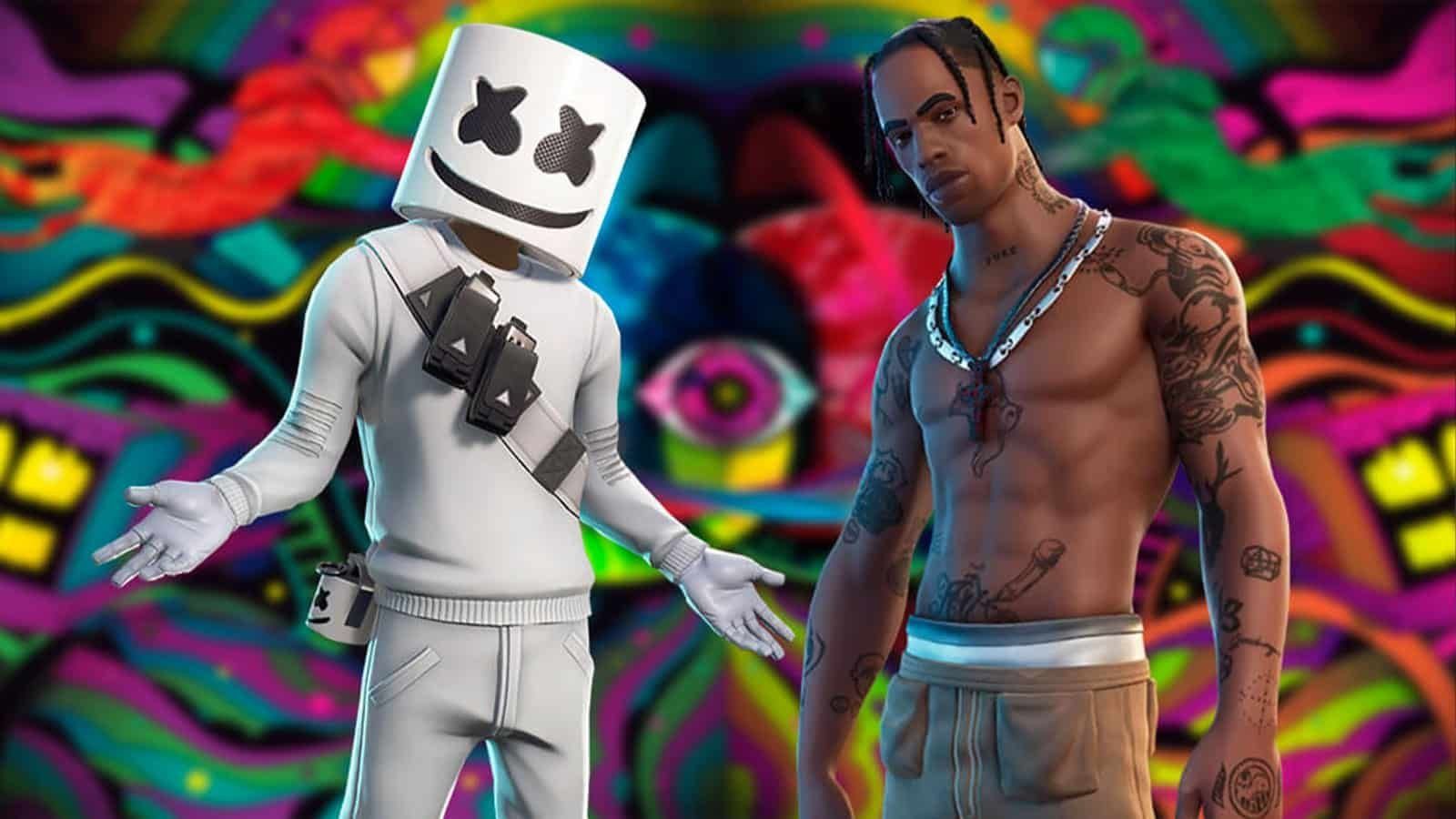 Les skins Fortnite de Travis Scott et Marshmello vont-ils revenir ?