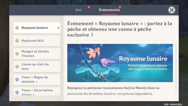 Genshin Impact, guide de l'événement "Royaume lunaire"