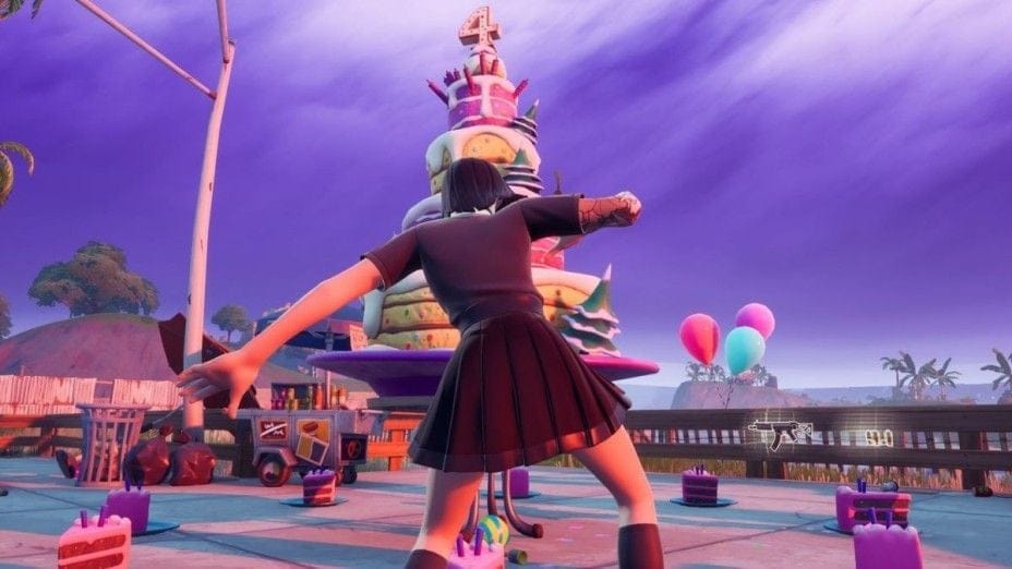 Fortnite : danser devant des gâteaux