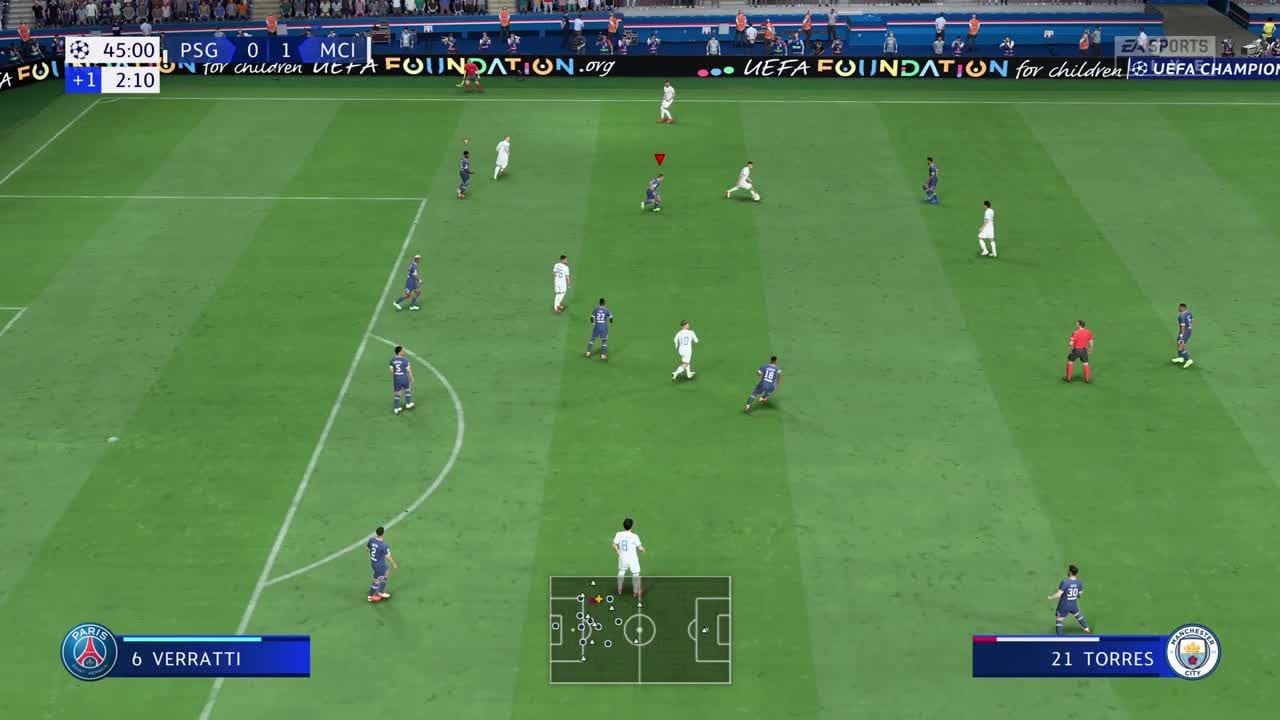 Gameplay FIFA 22 : Une belle affiche PSG-Manchester City au programme sur PS5 - jeuxvideo.com