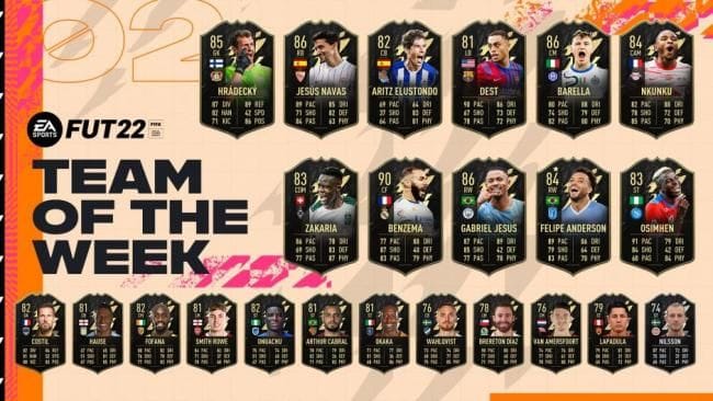 FIFA 22 : TOTW 2 : Benzema, Osimhen et Gabriel Jesus cartonnent - FIFA 22 - GAMEWAVE