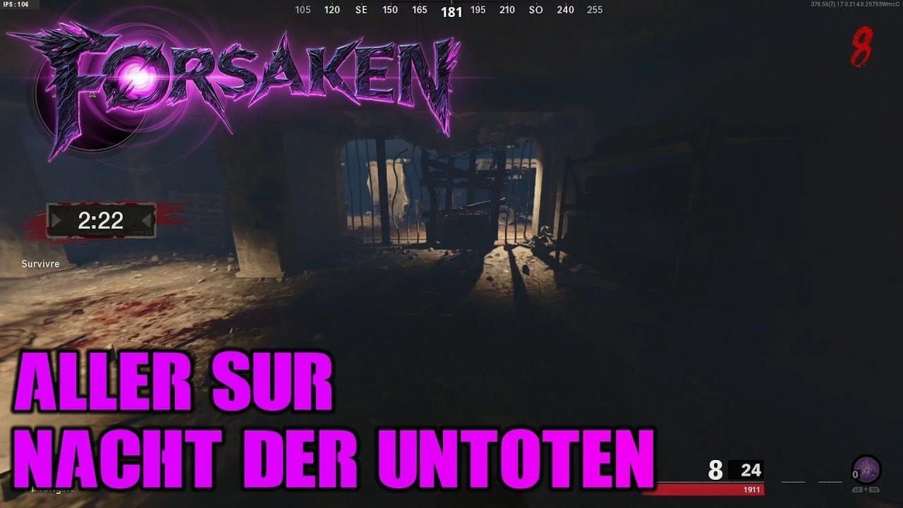 ALLER SUR NACHT DER UNTOTEN FORSAKEN "OUBLIE" ZOMBIE BOCW DLC 4 SECRET SECONDAIRE