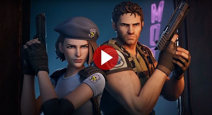 Fortnite : Chris Redfield et Jill Valentine débarquent pour défendre l'île !