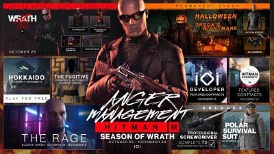 Hitman 3 : une mission spéciale Halloween et un dernier DLC des Seven Deadly Sins avec le lancement de la Season of Wrath