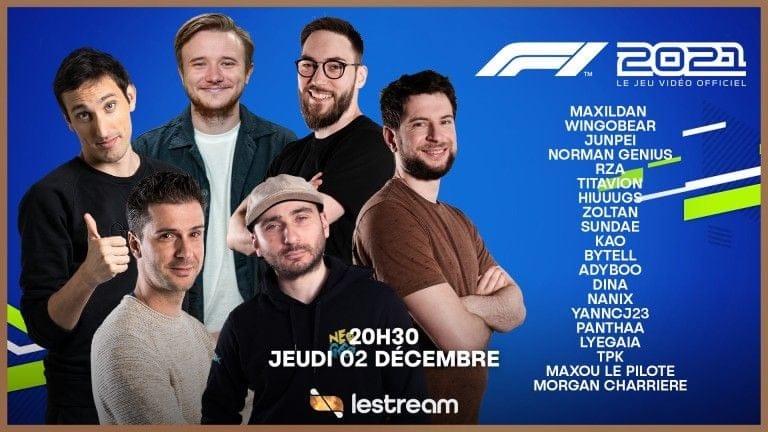 F1 2021 : Ken, Donald Reignoux et 20 pilotes se retrouvent pour une soirée spéciale sur LeStream !