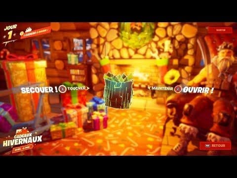 OUVERTURE DU PREMIER CADEAU DE NOEL sur FORTNITE !! (FETE HIVERNAL)