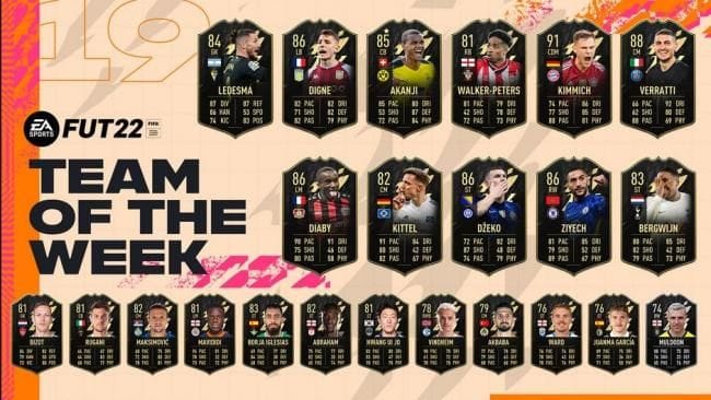 FIFA 22 : TOTW 19 : Verratti, Kimmich et Diaby se signalent - FIFA 22 - GAMEWAVE