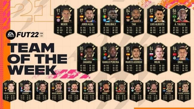 FIFA 22 : TOTW 21 : Neuer, Milik et Kalidou Koulibaly célébrés - FIFA 22 - GAMEWAVE