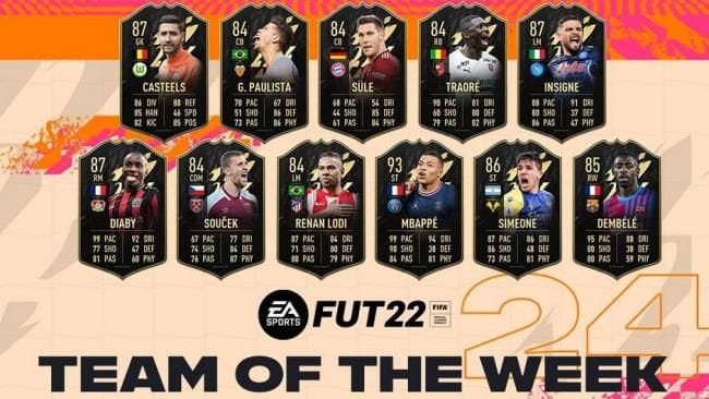 FIFA 22 : TOTW 24 : Mbappé, Diaby et Dembélé dominent les débats - FIFA 22 - GAMEWAVE