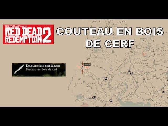 Localisation du Couteau en Bois de Cerf - Red Dead Redemption 2 (PS4)