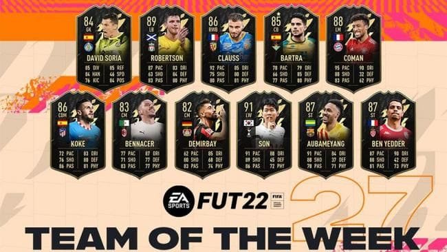 FIFA 22 : TOTW 27 : Coman, Ben Yedder, Son et Aubameyang souverains - FIFA 22 - GAMEWAVE