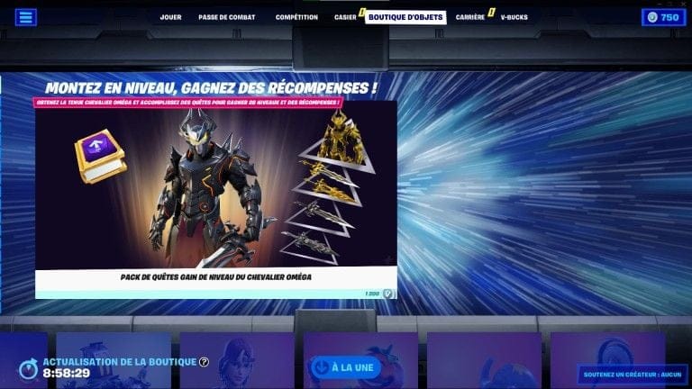 Fortnite, boutique du jour 5 mai 2022