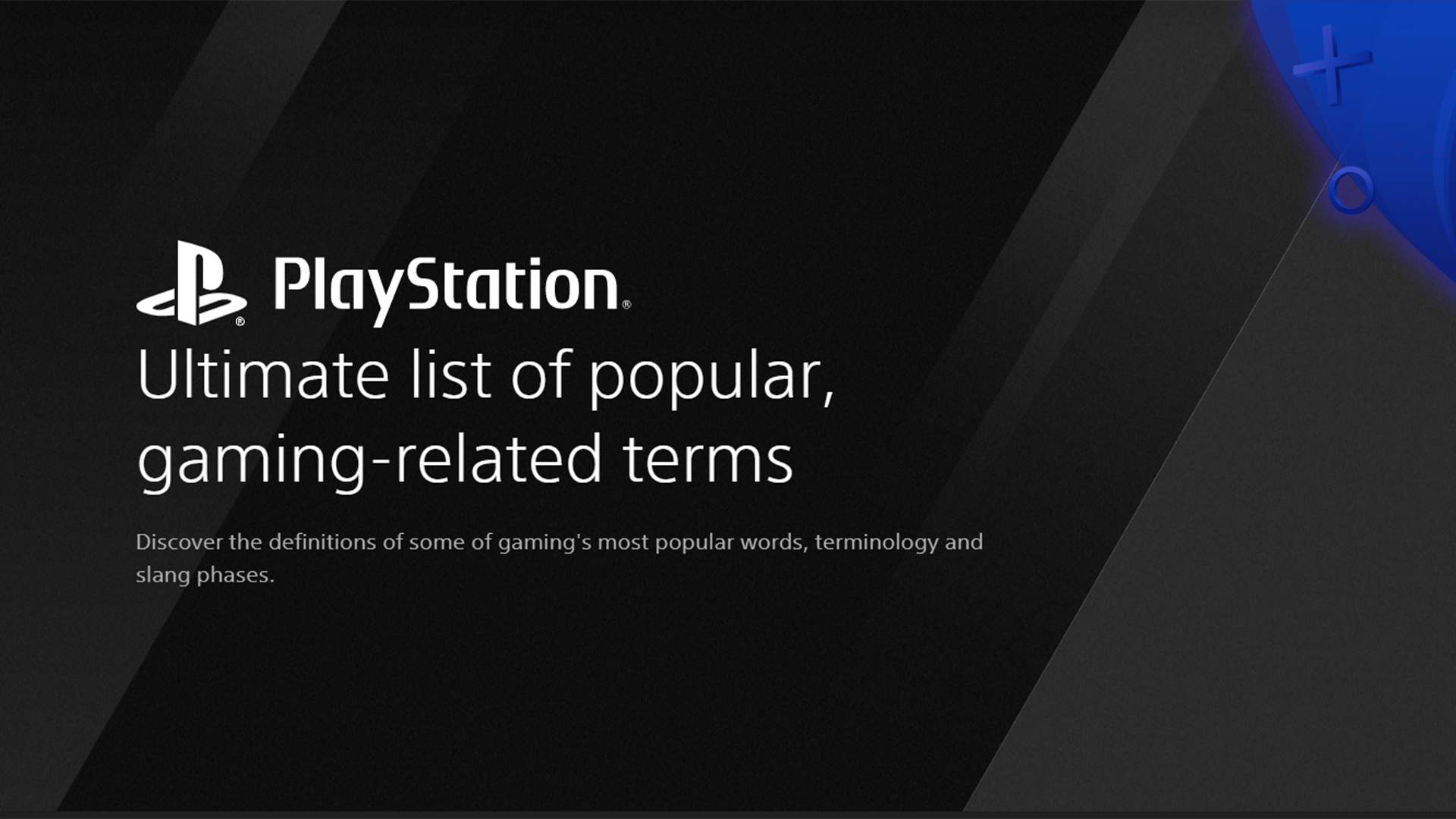 PlayStation publie un dictionnaire du jeu vidéo
