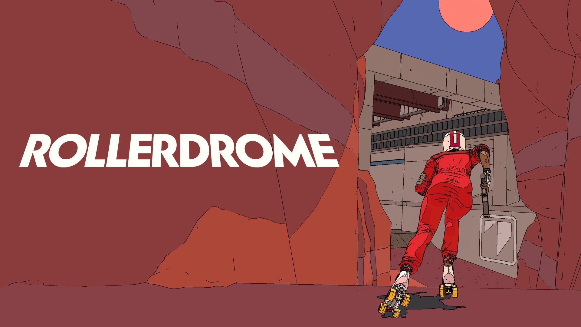 Rollerdrome est un jeu de tir et de skate futuriste créé par Roll7, à qui l’on doit OlliOlliWorld