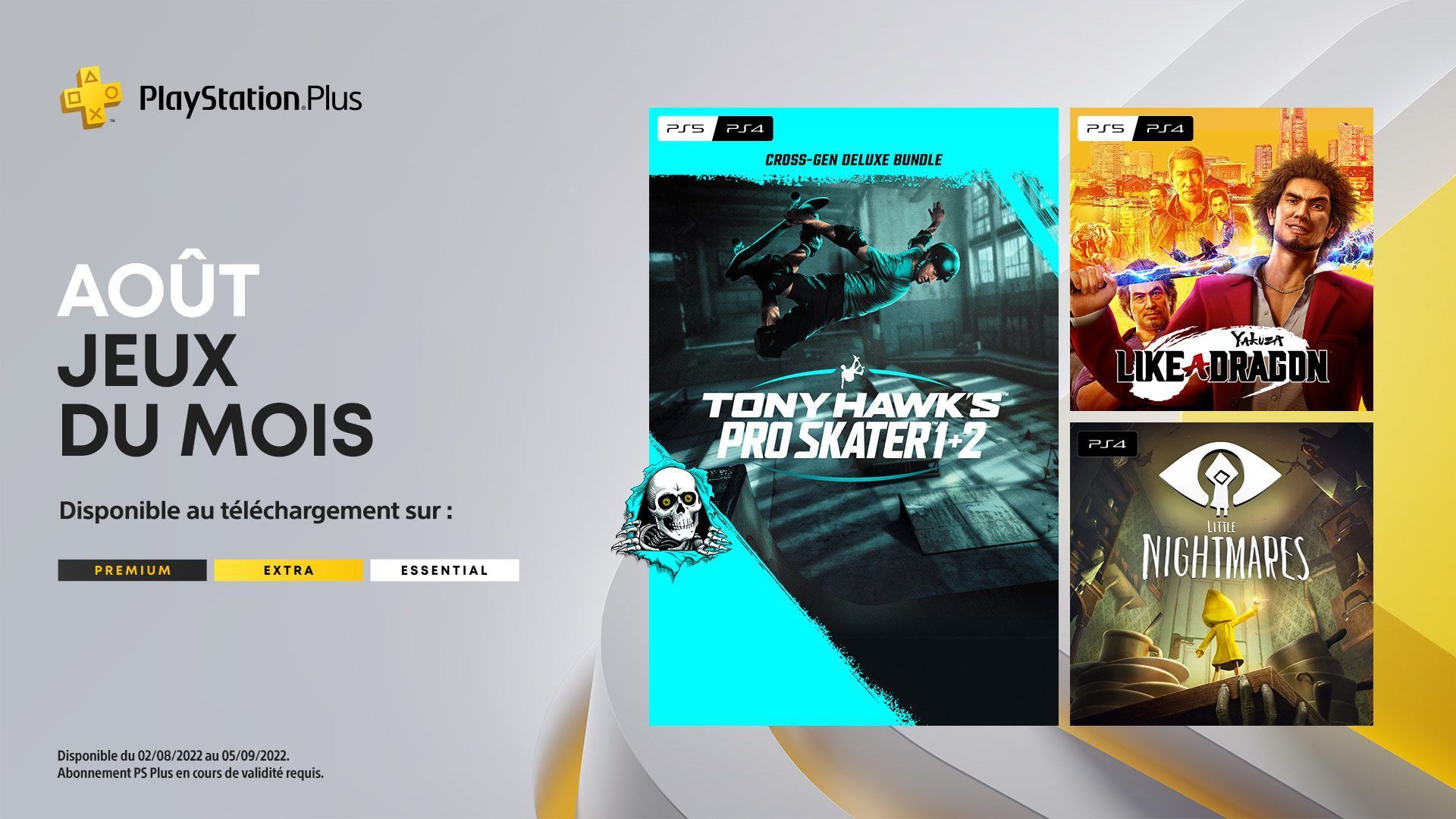 Les jeux mensuels PlayStation Plus pour août : Yakuza: Like A Dragon, Tony Hawk’s Pro Skater 1+2, Little Nightmares