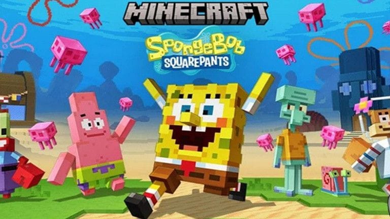 Minecraft : Le dessin animé culte Bob l'Éponge envahit le jeu de Mojang en vidéo !