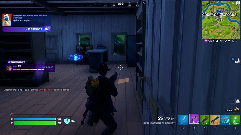 Défoncer des portes dans plusieurs quartiers dans Fortnite, défi Eté au calme