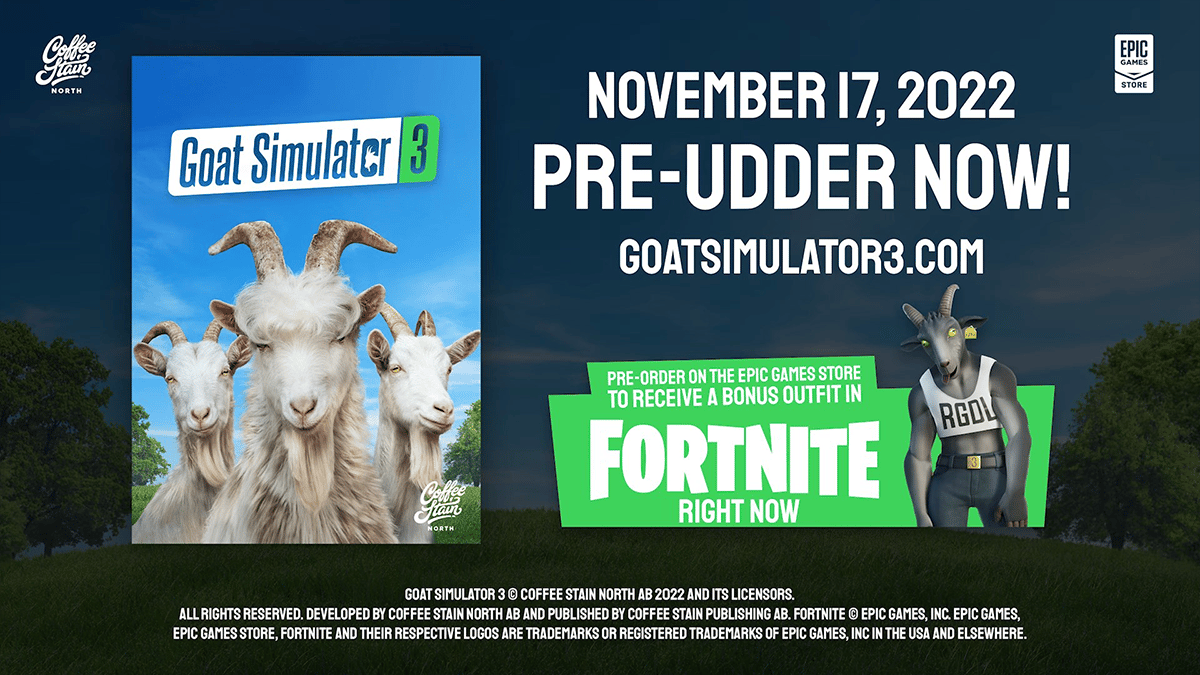 Un skin Goat Simulator arrive sur Fortnite, comment l'obtenir ?
