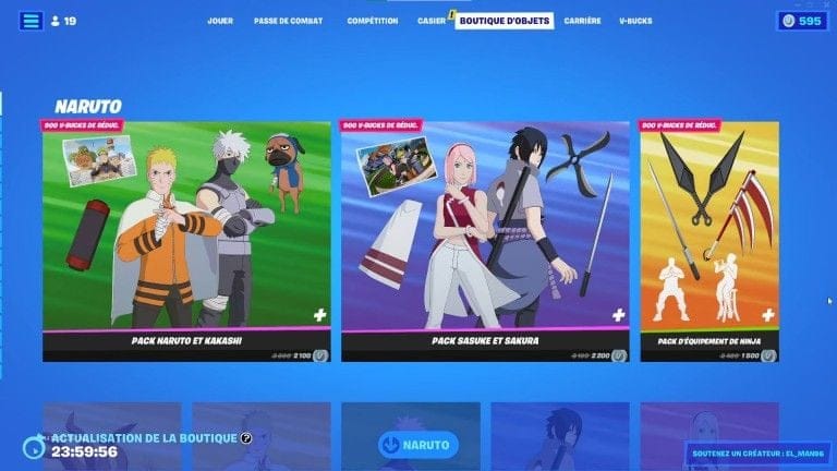 Fortnite : boutique du jour 11 novembre 2022