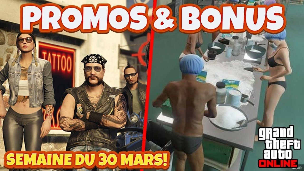 PROMOS & BONUS DU 30 MARS AU 5 AVRIL 2023 SUR GTA ONLINE!