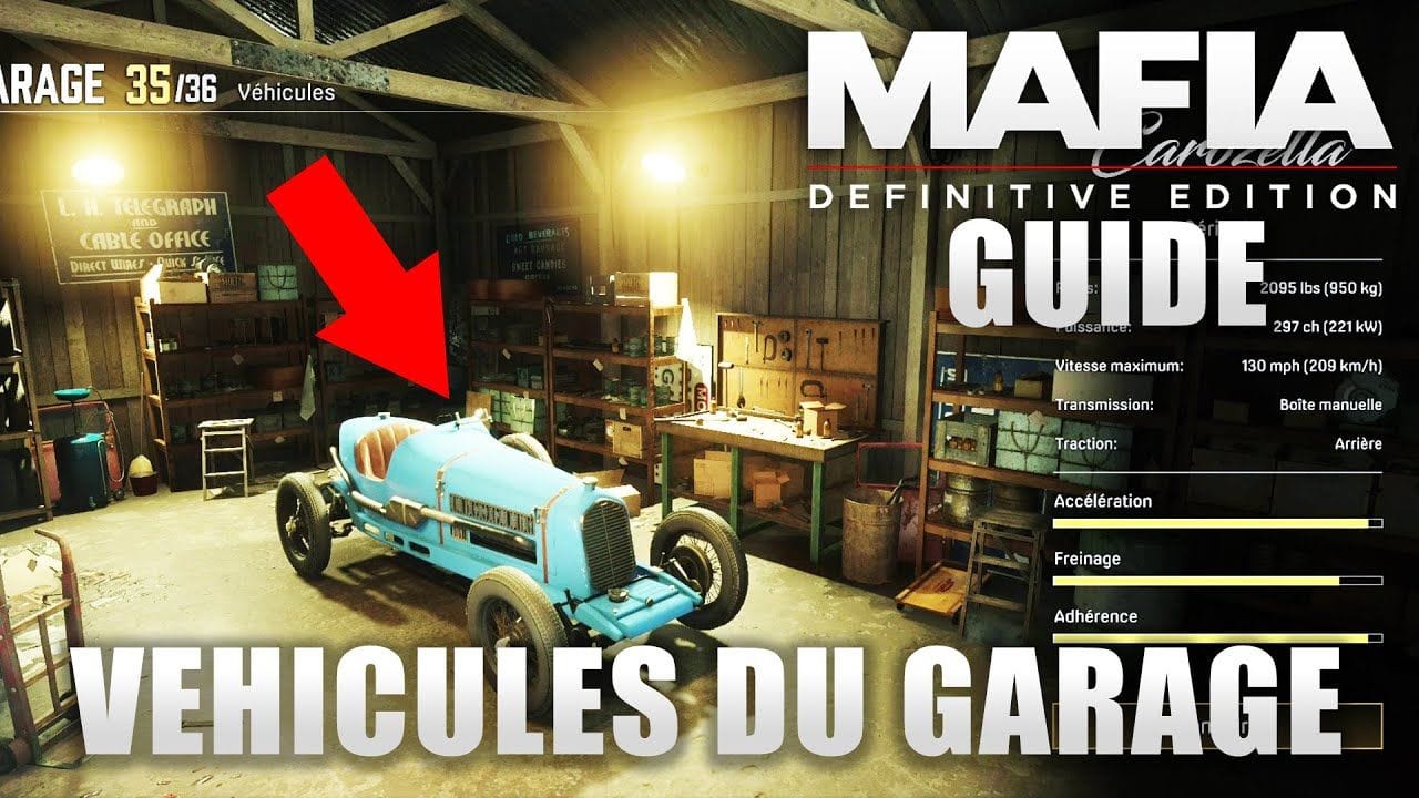 MAFIA DEFINITIVE EDITION : GUIDE DE TOUS LES VÉHICULES DU GARAGE ( Un vrai musée de l'auto )