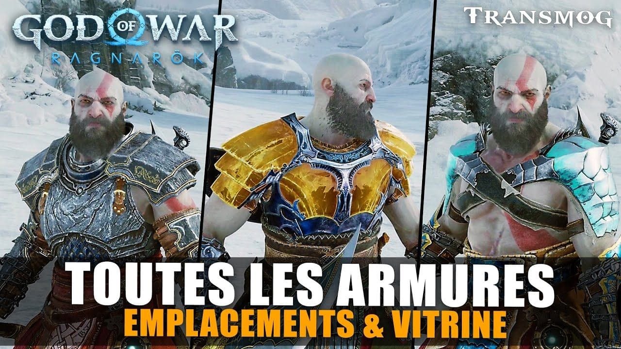 God Of War Ragnarök : Toutes les Armures de Kratos (Vitrine, Emplacements & Transmog)