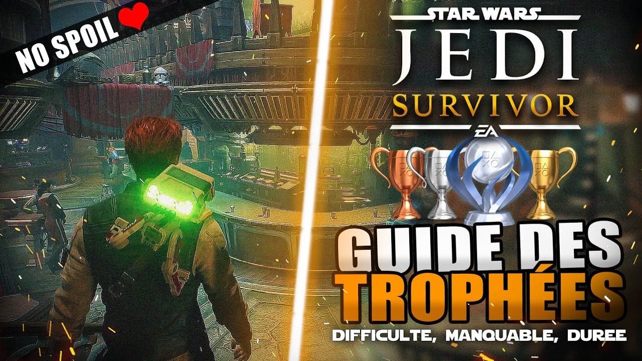 Star Wars Jedi Survivor : Guide des Trophées 🏆 ATTENTION Trophée Manquable ! Difficulté, Durée, ...