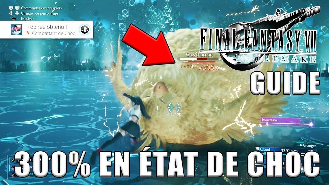 FINAL FANTASY VII REMAKE - COMMENT DÉPASSER 300% DE BONUS EN ÉTAT DE CHOC (Combattant de choc)