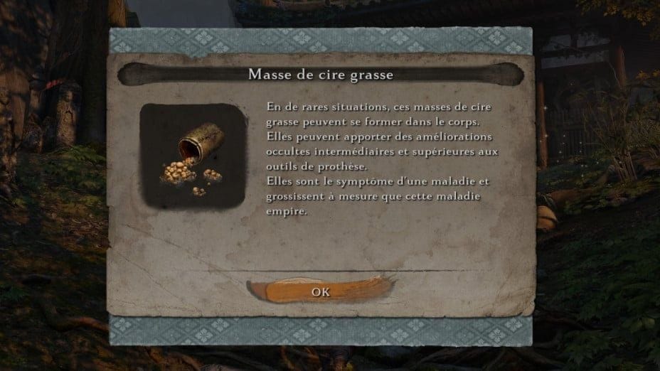 Guide Sekiro : Obtenir des Masses de cire grasse