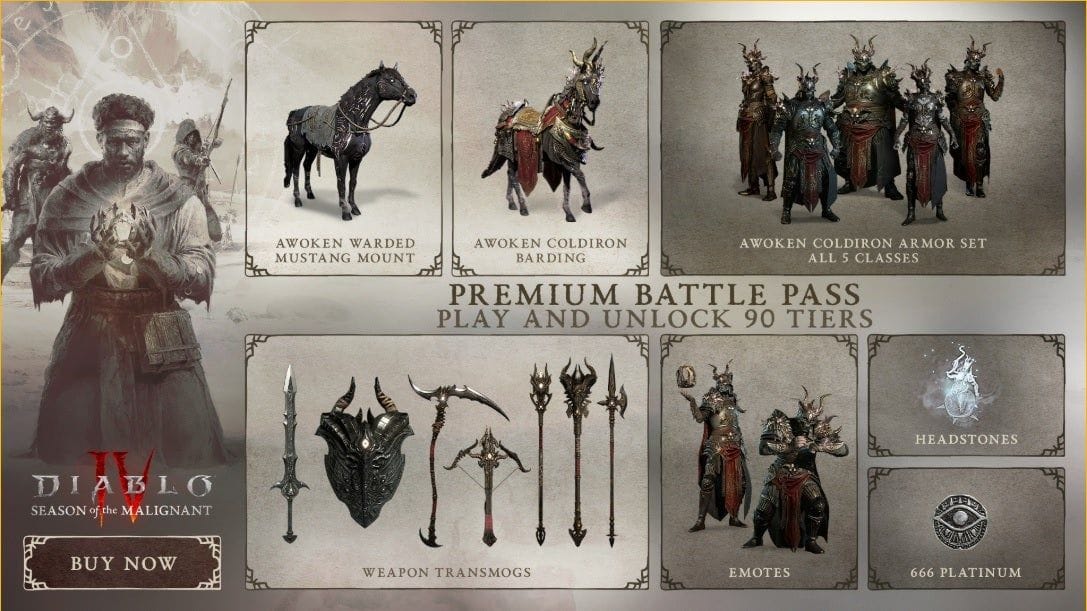 Le Battle Pass de la saison 1 de Diablo IV n'est-il pas un peu radin ?