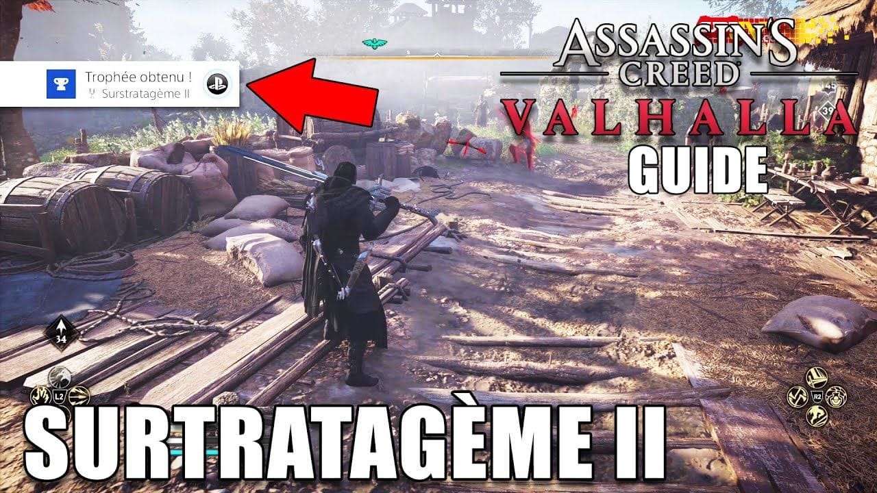 ASSASSIN'S CREED VALHALLA : Guide Trophée Succès SURTRATAGÈME II (Tuer 3 soldats difficile en feu)