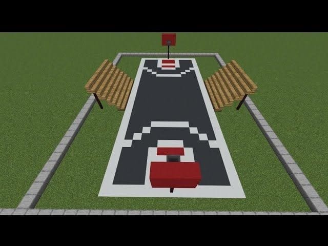 Tuto minecraft comment faire terrain de basket