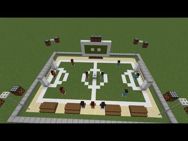 Tuto minecraft comment faire un terrain de foot asser stylé