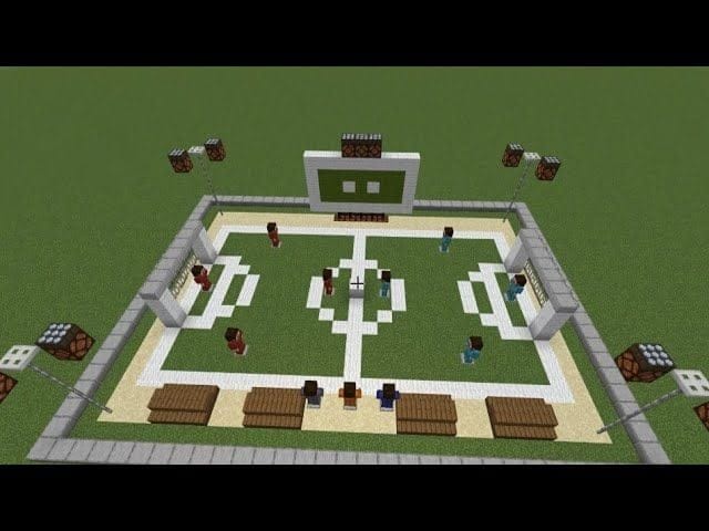 Tuto minecraft comment faire un terrain de foot asser stylé