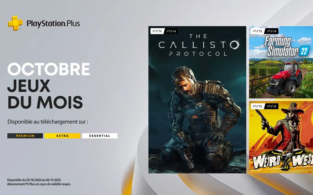 PlayStation Plus : les jeux d'octobre 2023 déjà en fuite, The Callisto Protocol rejoint le catalogue