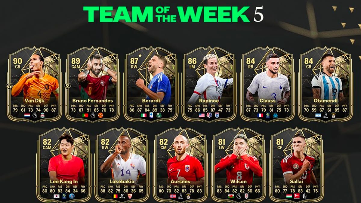 EA FC 24 TOTW 5, l'équipe de la semaine sur FUT FIFA 24