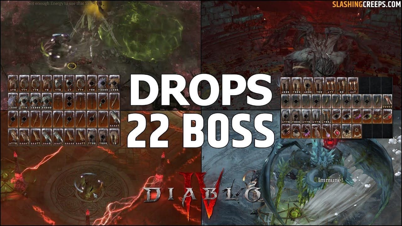 Stats drops de Boss Diablo 4 Saison 2, les objets légendaires et uniques sur 22 boss !