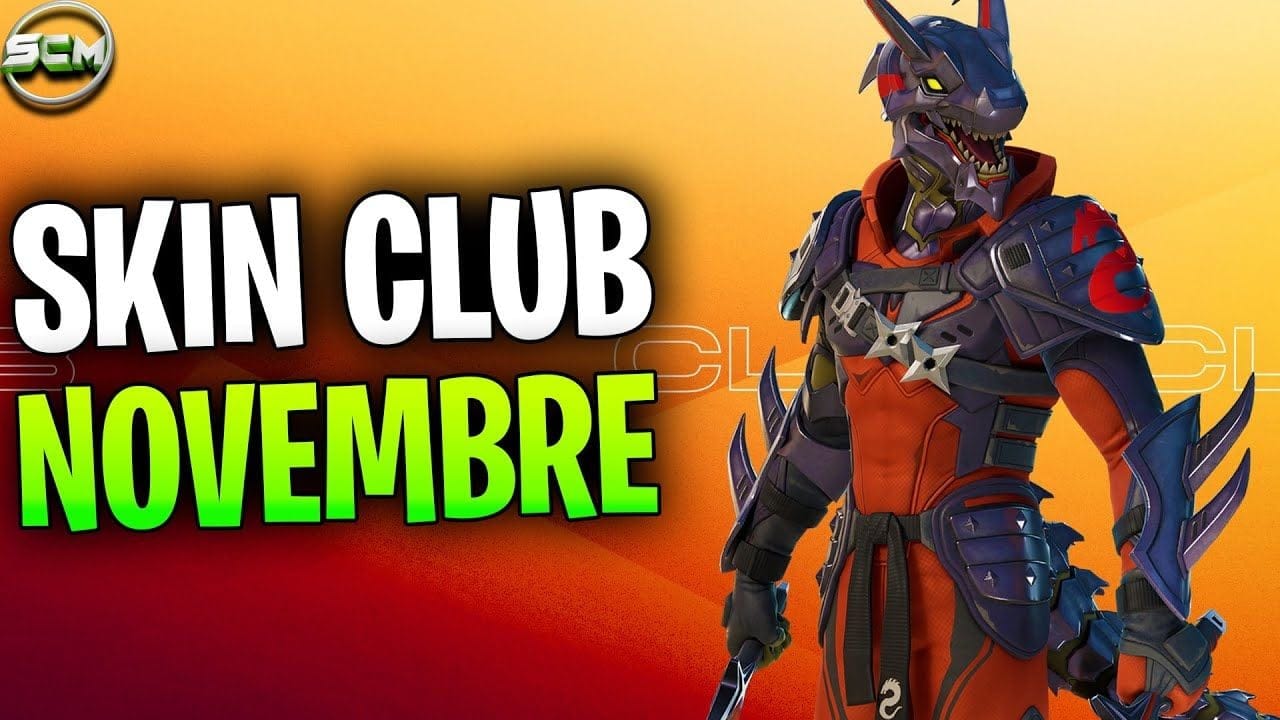 Club Novembre Fortnite, Présentation Pack de Skin Hybride Dragon d'Acier Fortnite, Abonnement Club