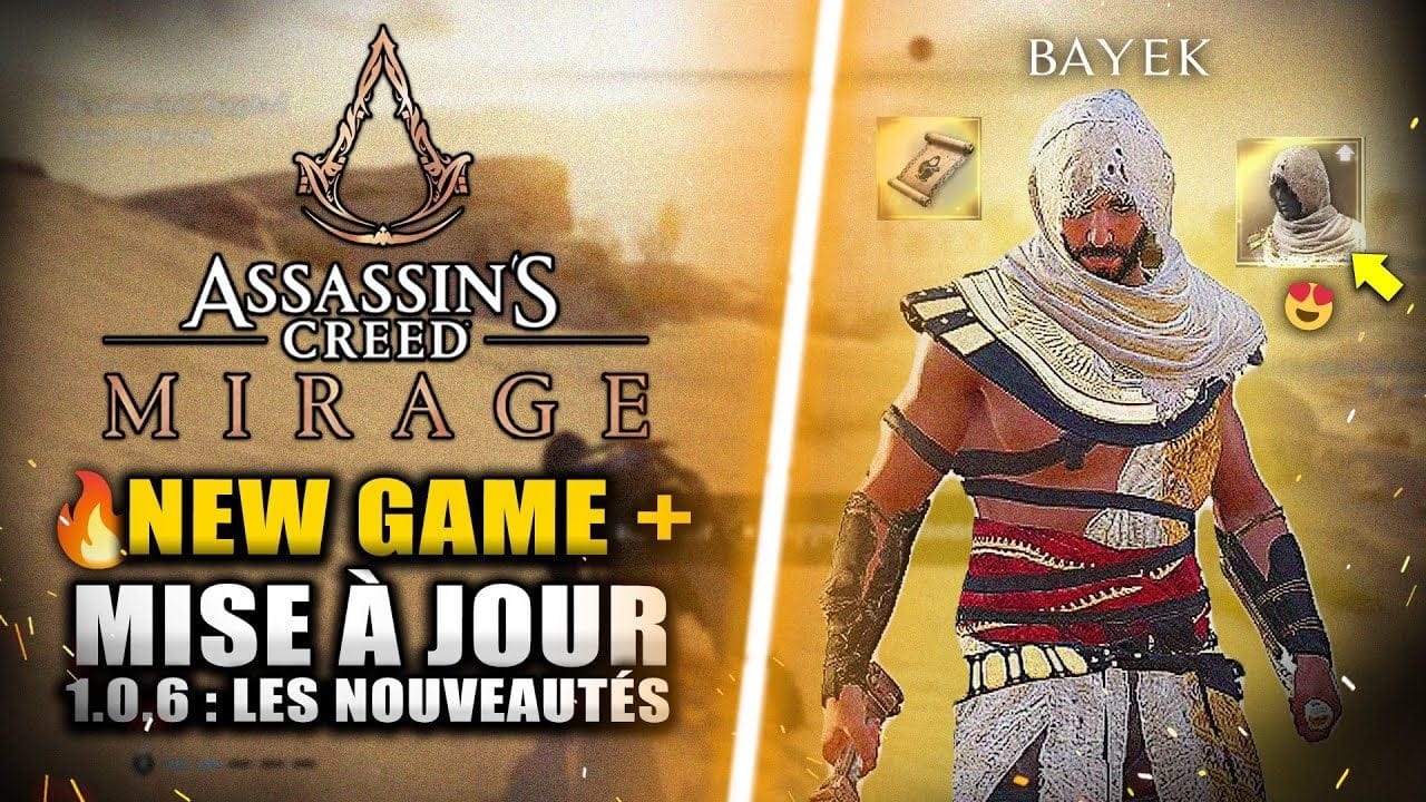 Assassin's Creed Mirage : Le New Game + ENFIN LÀ 🔥 MAJ 1.0.6 : Armure, Trophées ? Nouveautés ...