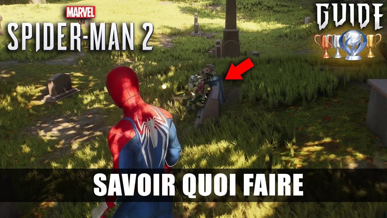 Marvel's Spider-Man 2 - Trophée : Savoir quoi faire 🏆 Tombe de May avec Peter - GUIDE