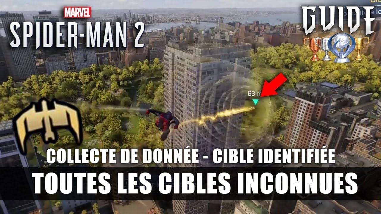 Marvel's Spider-Man 2 : Toutes les CIBLES INCONNUES (Emplacement) Guide : Collecte de données 🏆