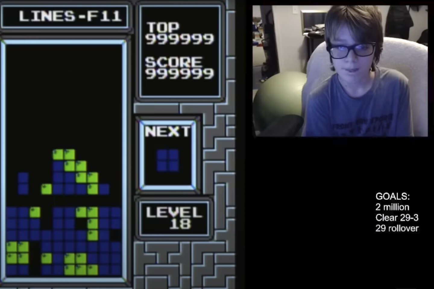 Un adolescent américain vient à bout du jeu vidéo « Tetris » pour la première fois sur NES