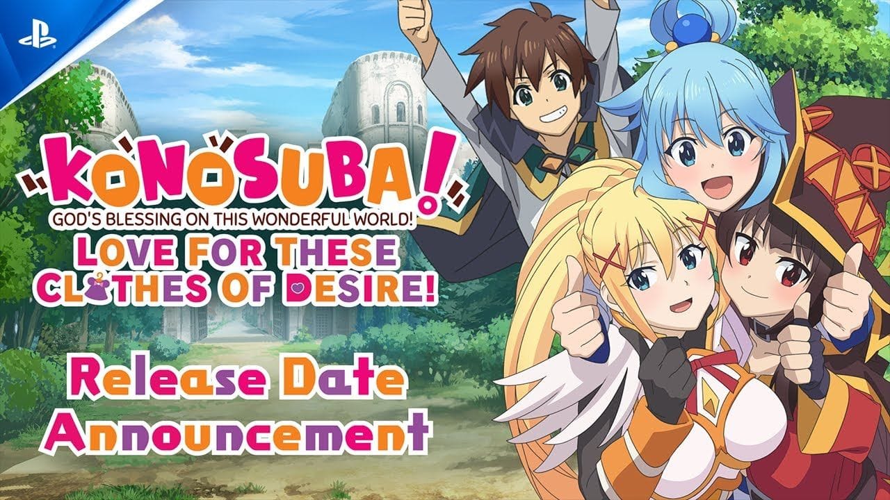 Konosuba! Love for these Clothes of Desire Visual Novel! - Date Announcement Trailer | PS4 Games