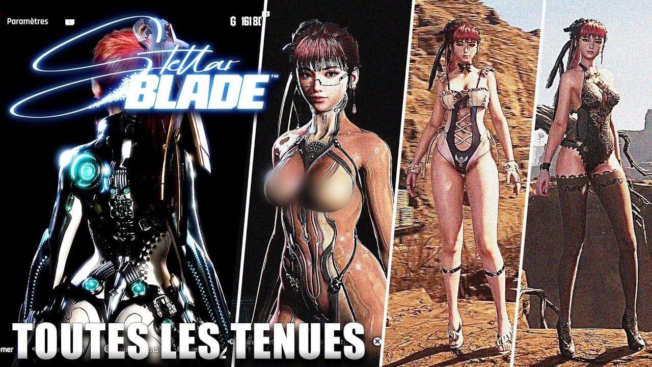 Stellar Blade : Toutes les TENUES (Nano-combinaison) Vitrine & Emplacements