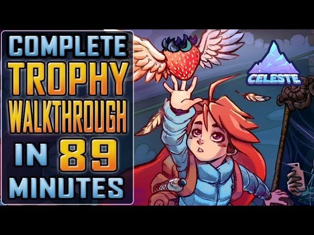 CELESTE - Complete TROPHY WALKTHROUGH in 89 minutes - Assist Mode